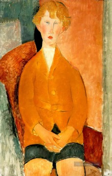  1918 malerei - junge in kurzen Hosen 1918 Amedeo Modigliani
